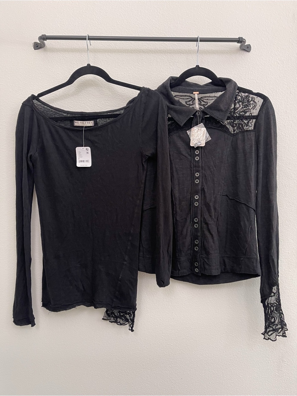 Free People Black Blouse Bundle